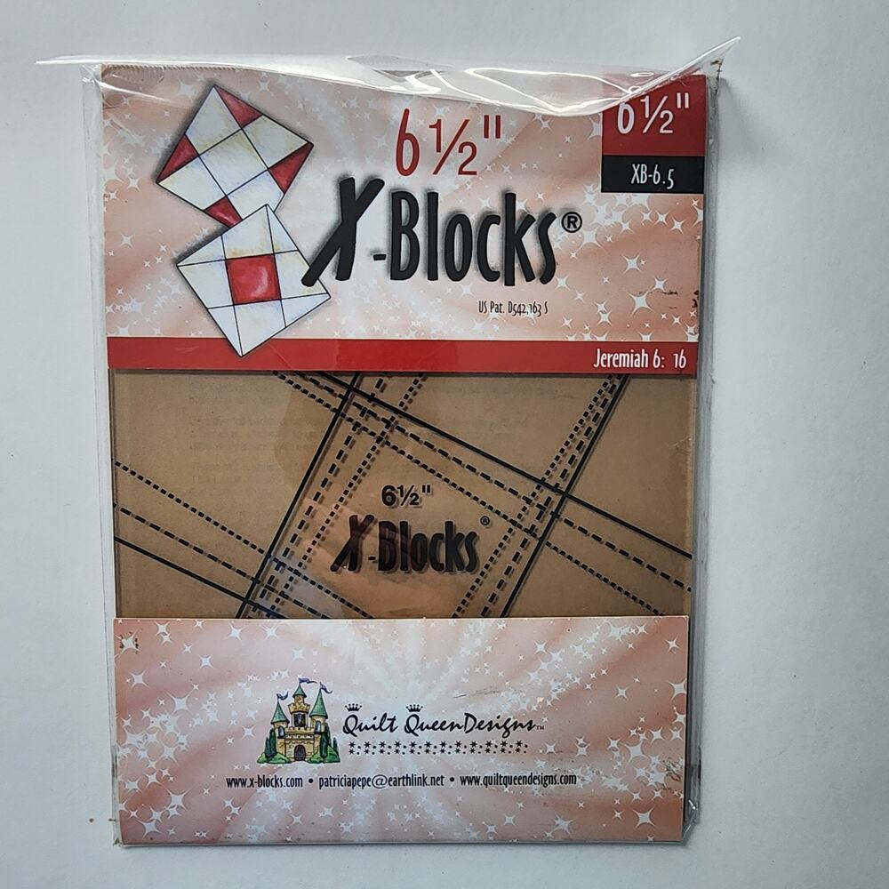 Quilt Queen Designs Rotary Cutting Tool X-Blocks XB-6.5 6 1/2 Inch New